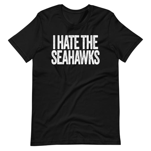 I Hate the Seahawks Unisex Black t-shirt