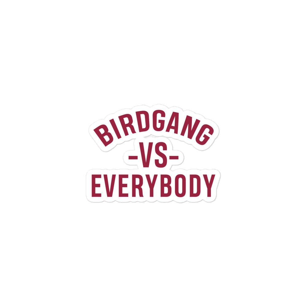 Birdgang Vs. Everybody Cardinal Sticker