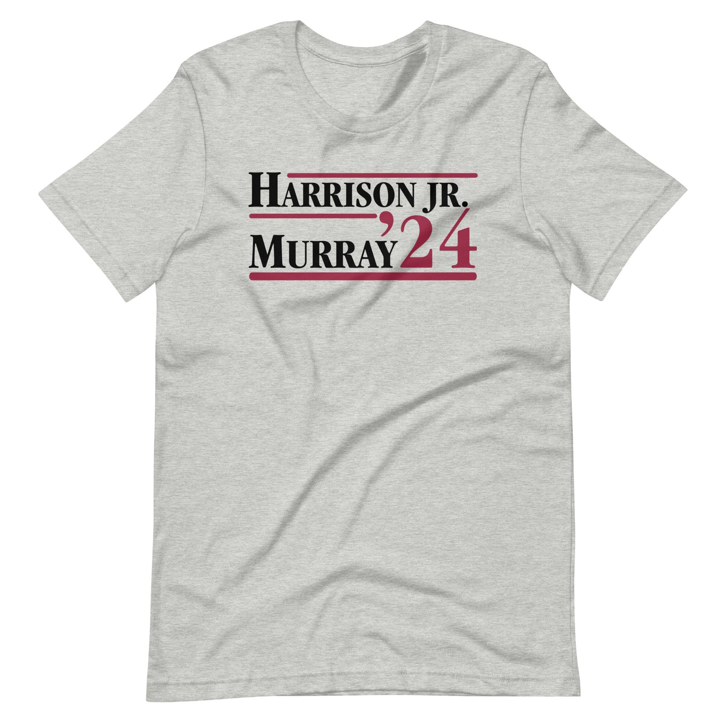 Murray / Harrison 2024 Unisex Athletic Heather t-shirt Red/Black Letters