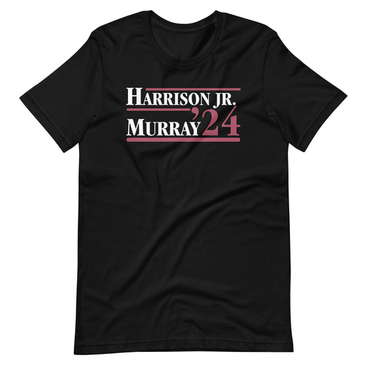 Murray / Harrison 2024 Unisex Black t-shirt Red/White Letters