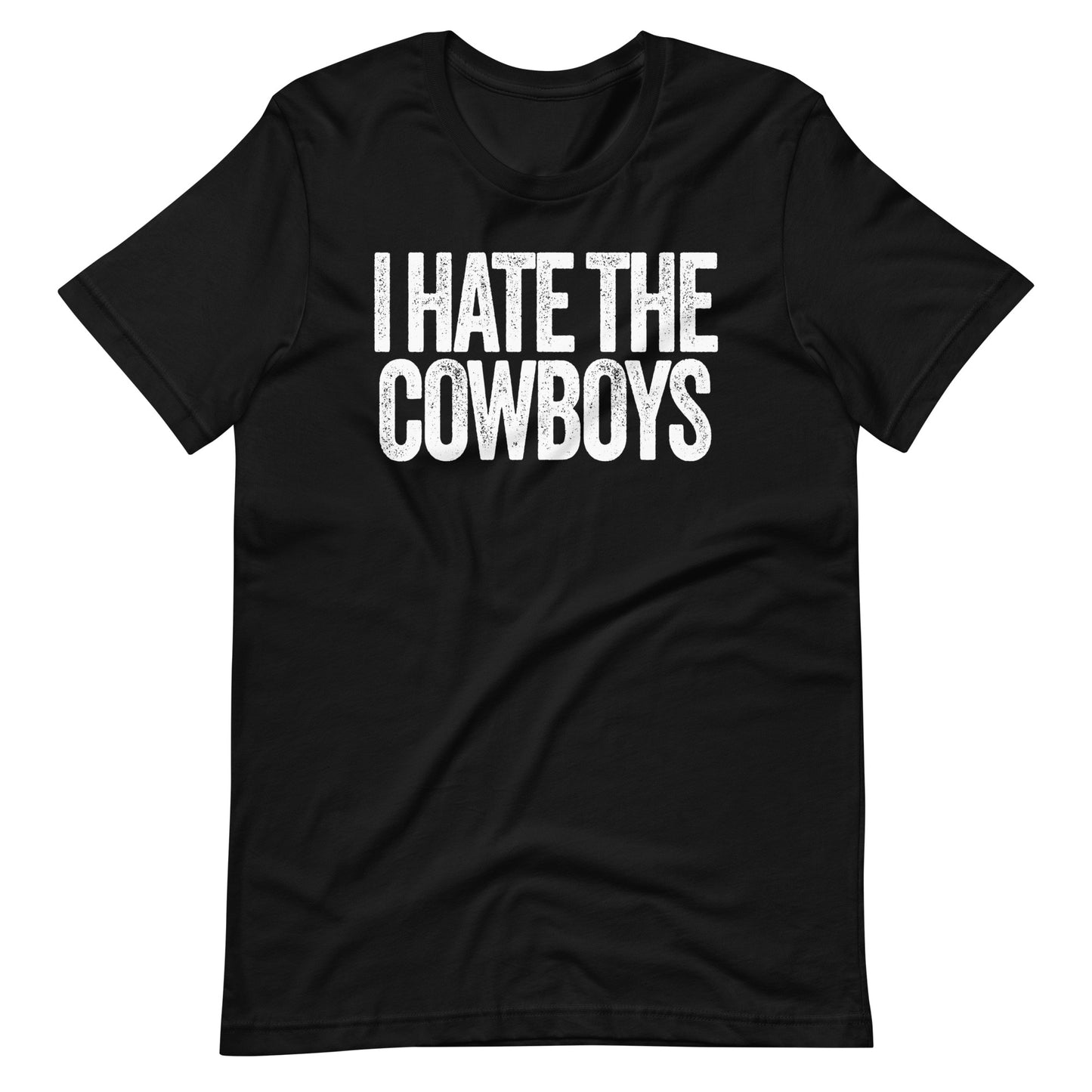 I Hate the Cowboys Unisex Black t-shirt