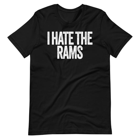 I Hate the Rams Unisex Black t-shirt