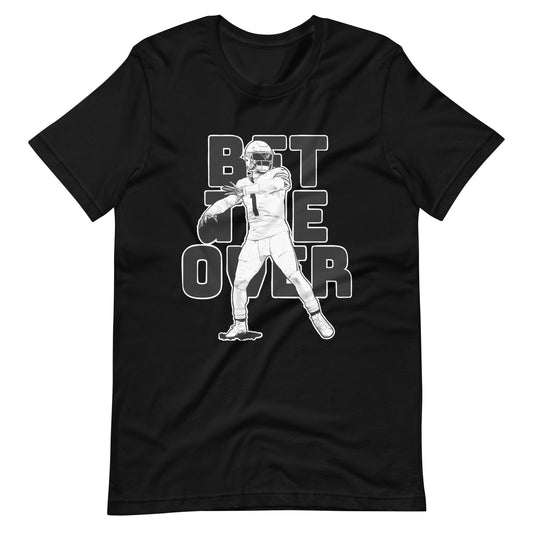 Bet the Over Unisex Black t-shirt