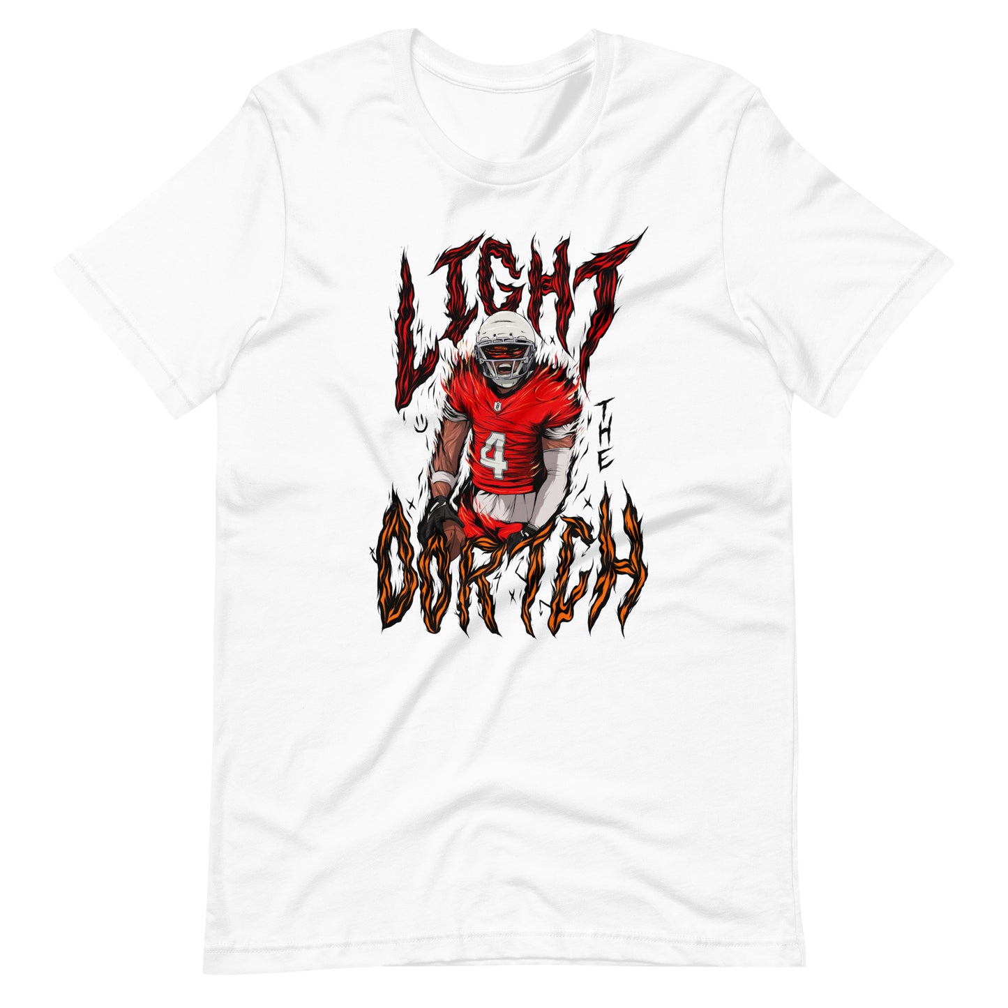 Light the Dortch Unisex White t-shirt