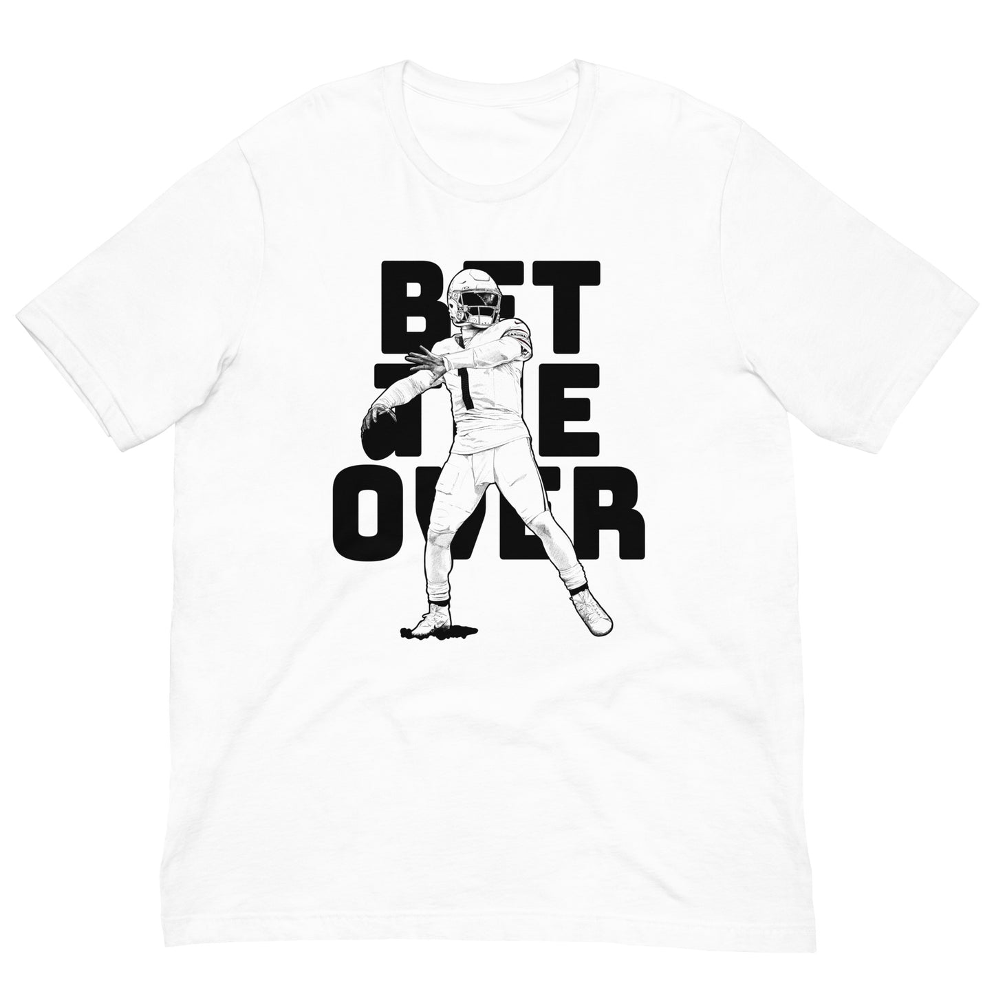 Bet the Over Unisex White t-shirt